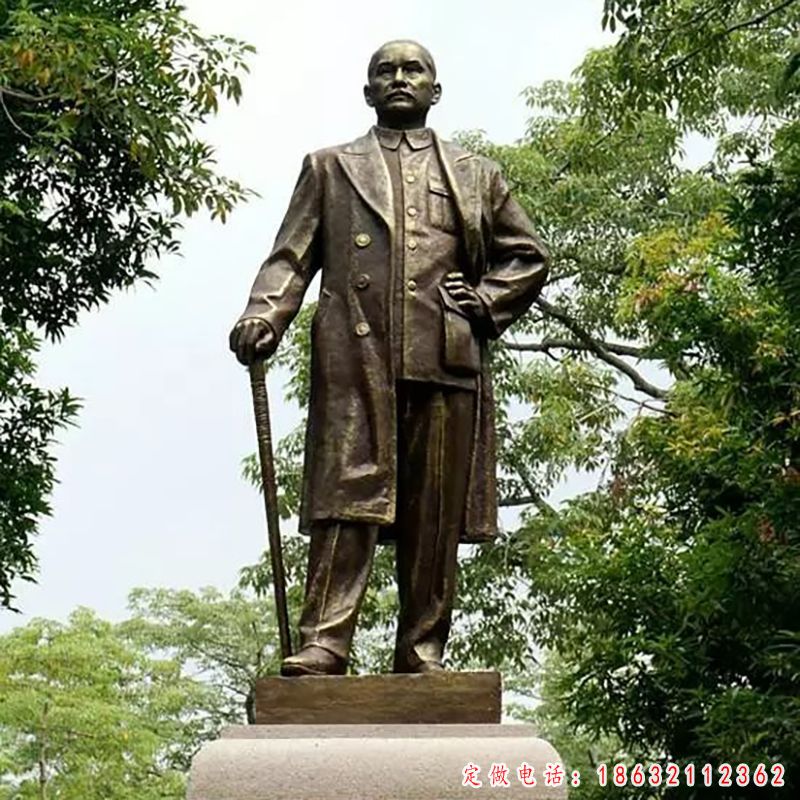 孙中山铜雕，伟人铜雕