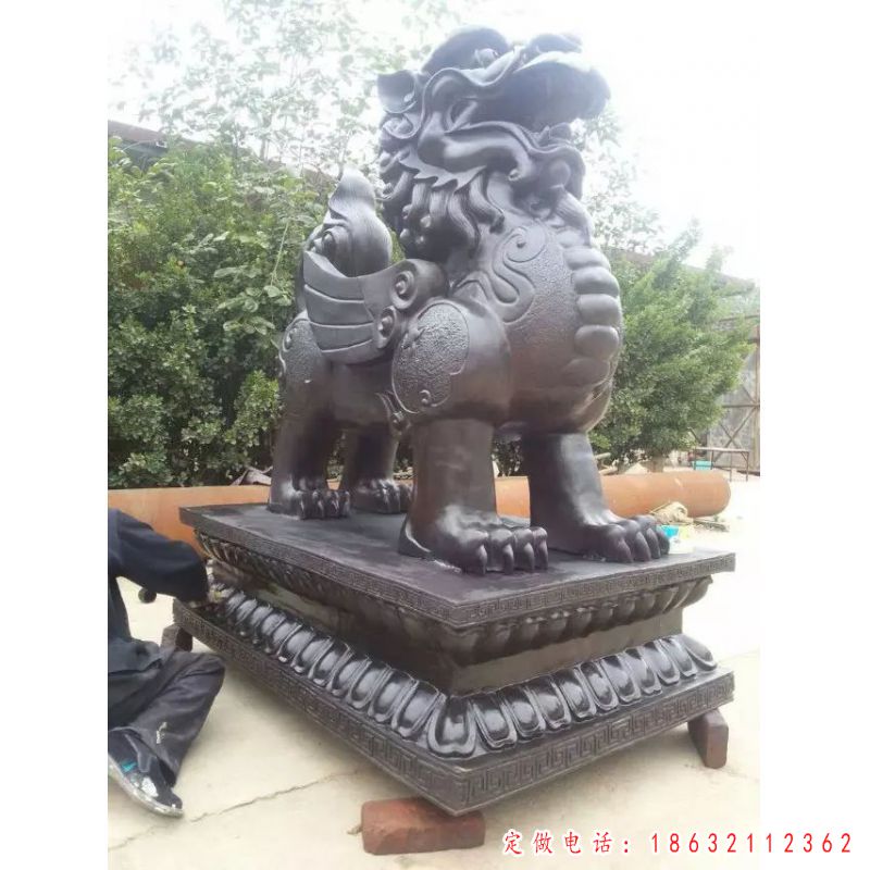 麒麟神兽动物标志文化铜雕 （1）