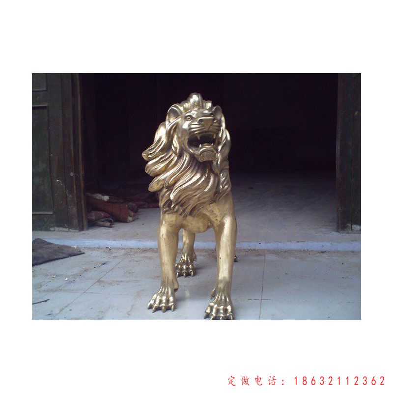 狮子动物标志文化景观铜雕（1）