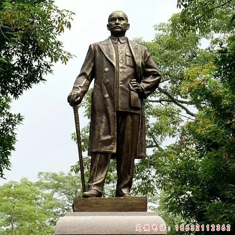 孙中山雕塑，广场伟人铜雕