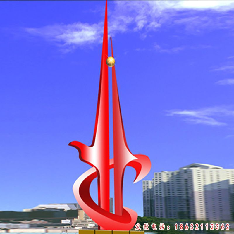 不锈钢企业标志飞腾雕塑 （1）