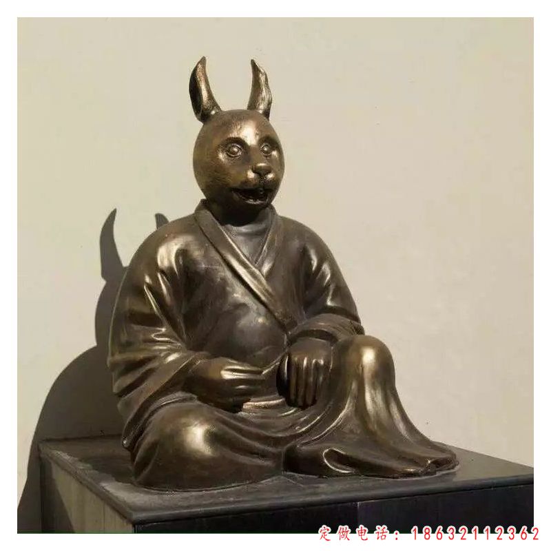 十二生肖兔子生肖动物铜雕 （1）
