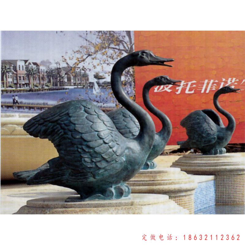 天鹅喷水动物标志景观铜雕（1）