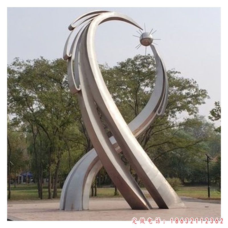 不锈钢企业抽象景观雕塑 （1）