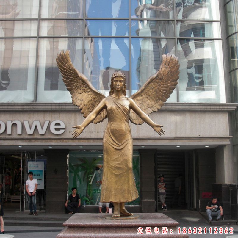 城市天使人物标志铜雕 （1）
