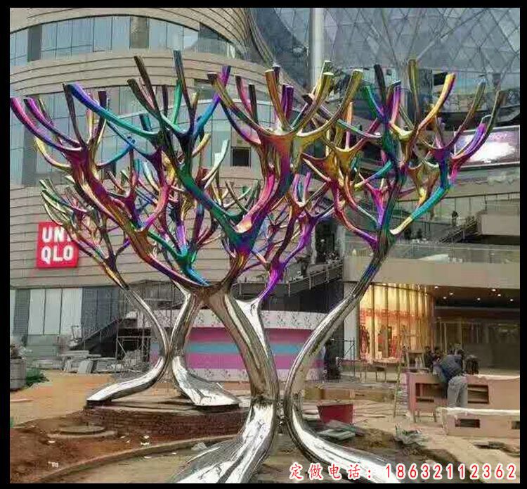 不锈钢树枝雕塑 (10)