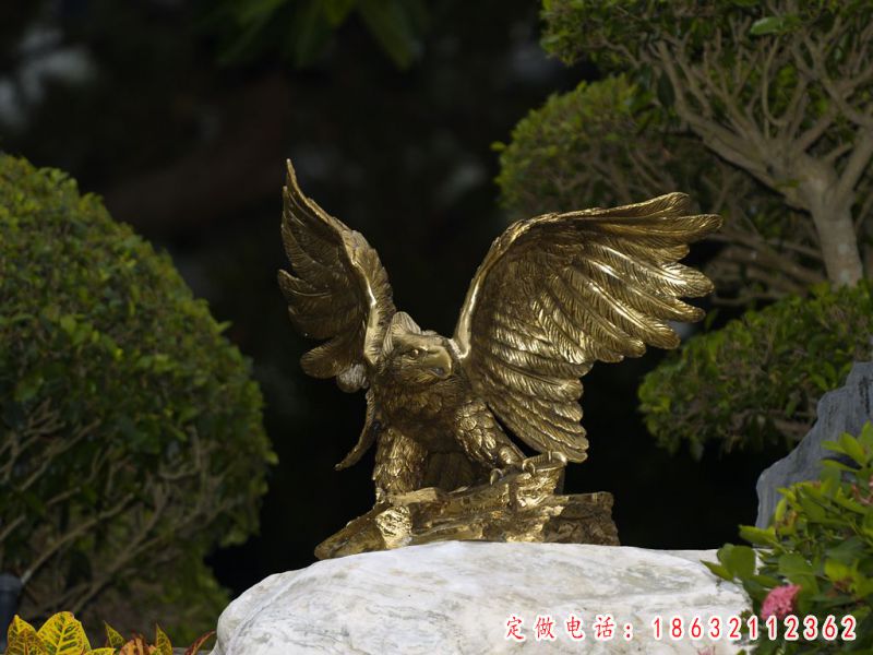 大鹏展翅铜雕，老鹰铜雕 (3)