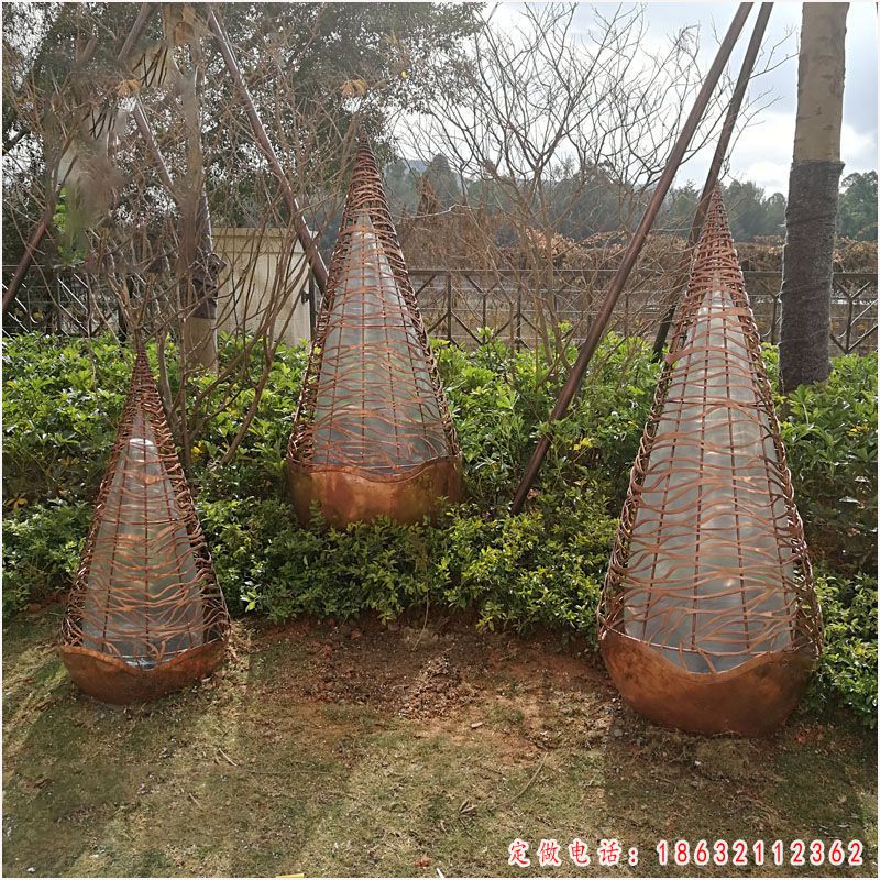 不锈钢镂空水滴景观雕塑 （1）