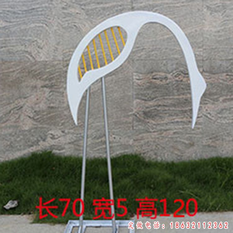 不锈钢仙鹤雕塑 (4)