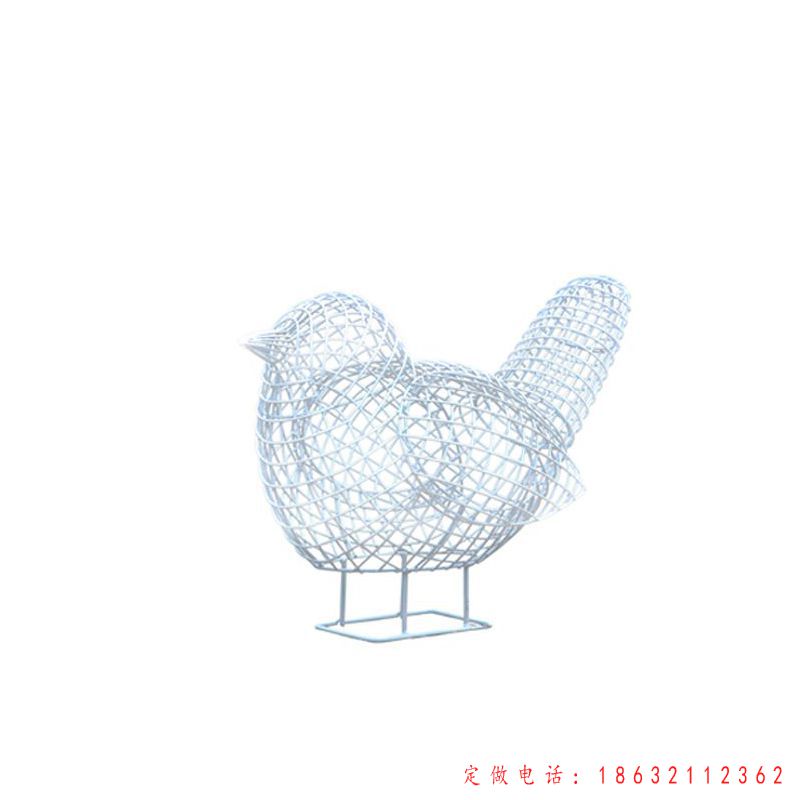 不锈钢小鸟飞翔动物雕塑（1）