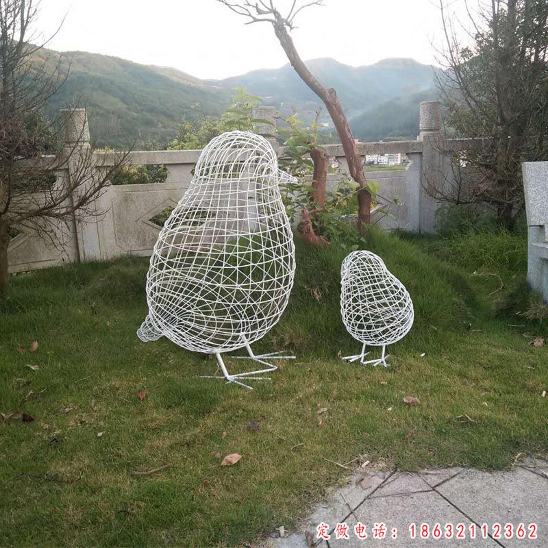不锈钢园林小鸟动物雕塑（1）