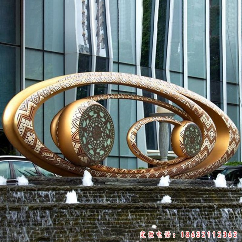 不锈钢广场眼镜标志雕塑 （1）