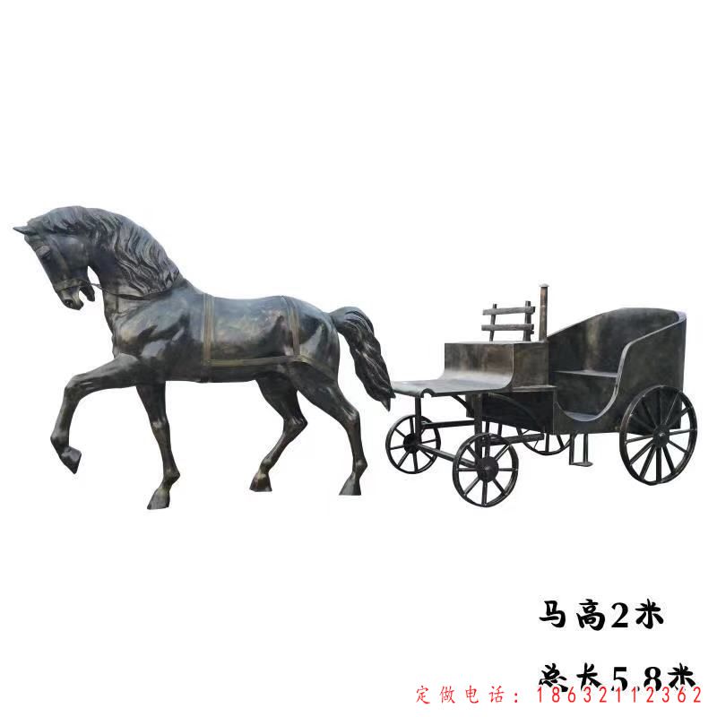 广场马车标志景观铜雕（1）
