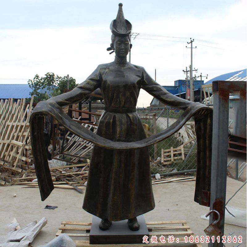 藏族少数民族人物铜雕（1）