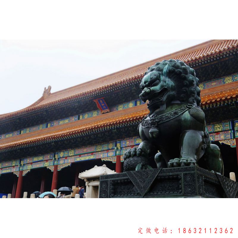 狮子寺庙动物标志铜雕（1）
