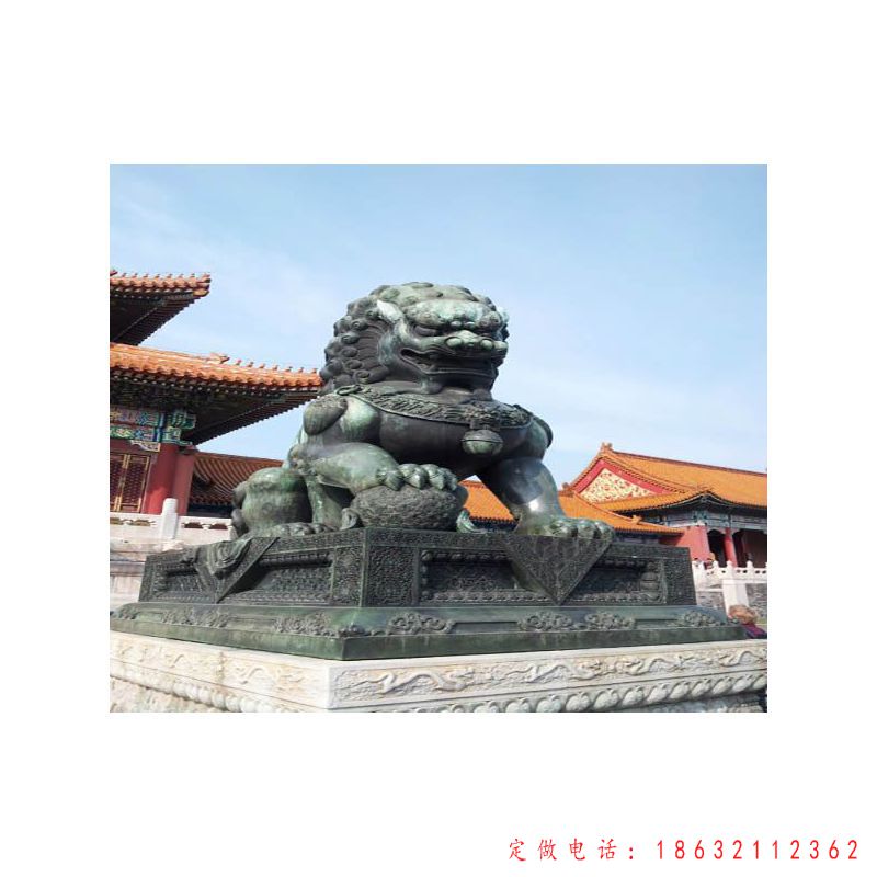 城市狮子动物标志景观铜雕（1）