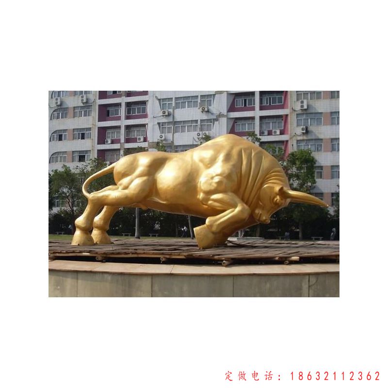 开荒牛动物标志铜雕（1）