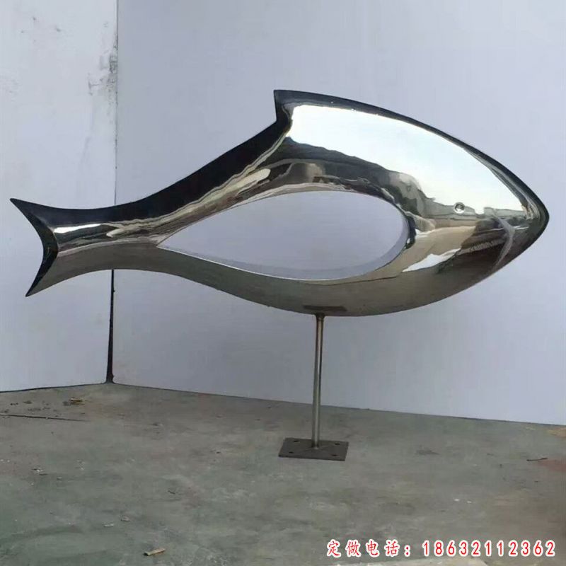 不锈钢鱼动物景观雕塑 （1）
