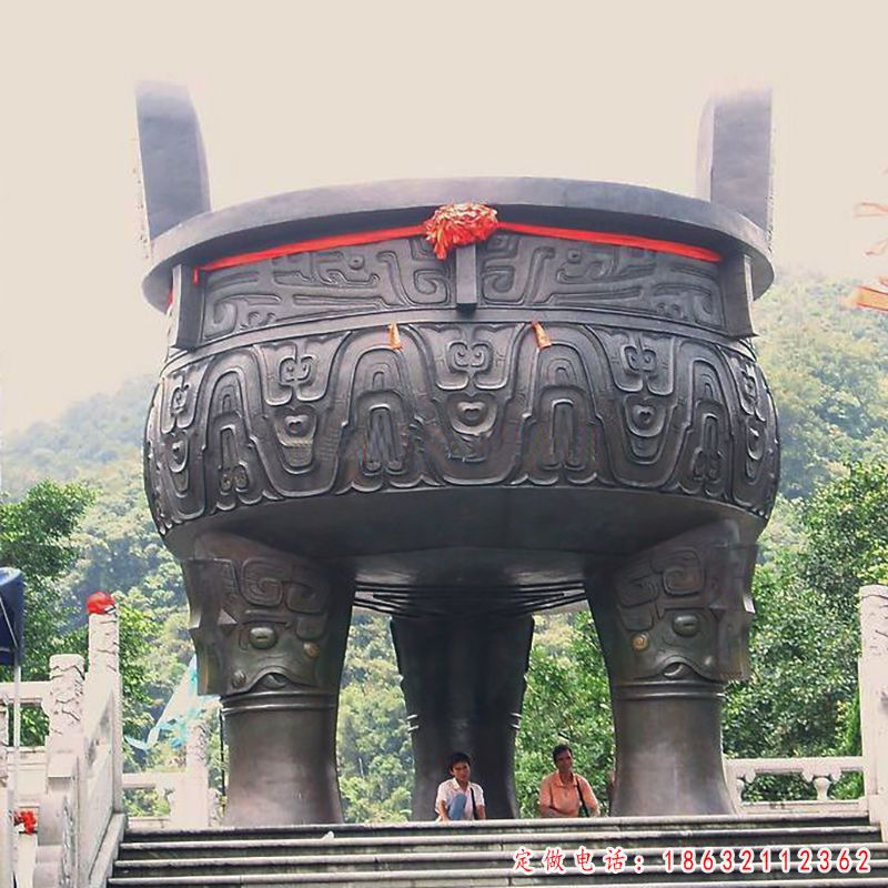圆形鼎城市标志景观铜雕（1）