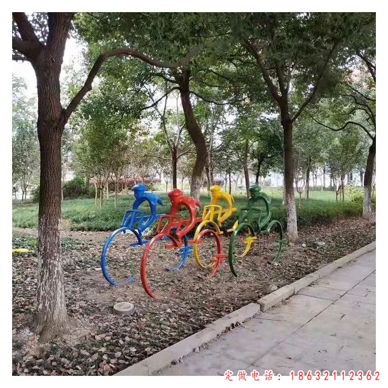 不锈钢户外自行车景观雕塑 （1）