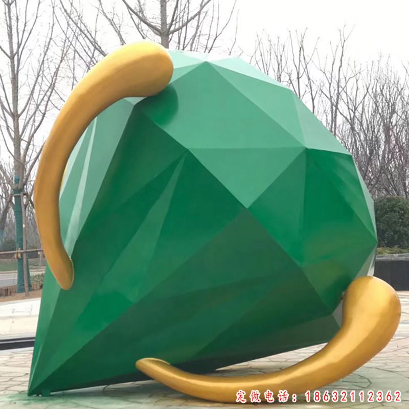 不锈钢钻石雕塑 (3)