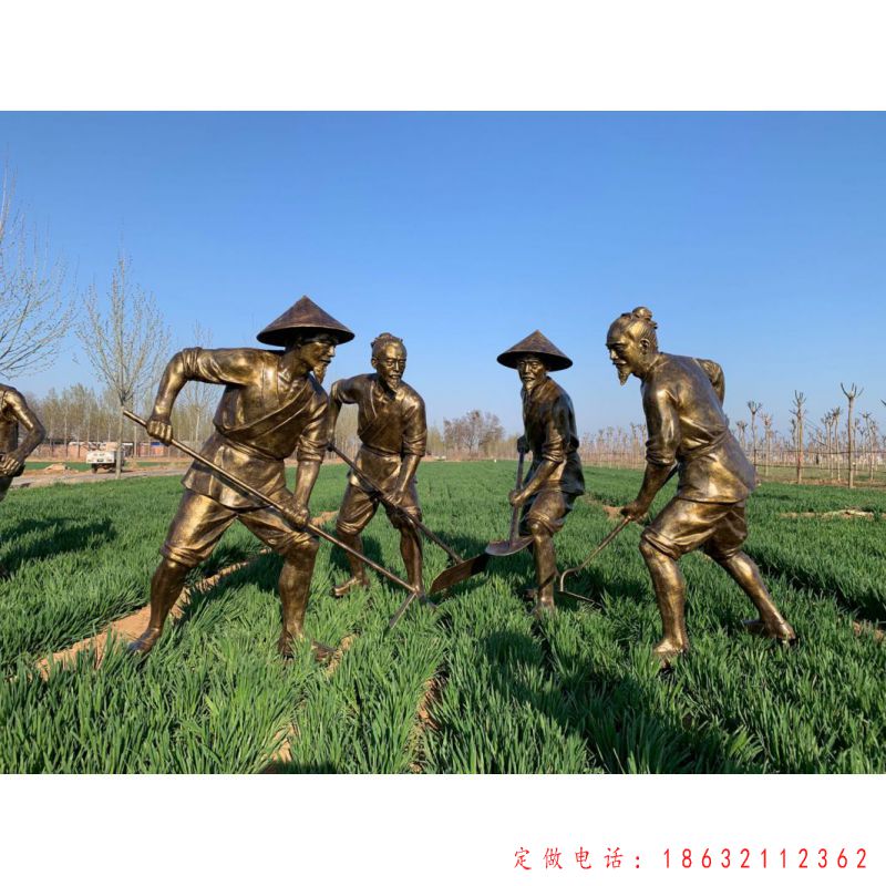 播种插秧标志景观铜雕（1）