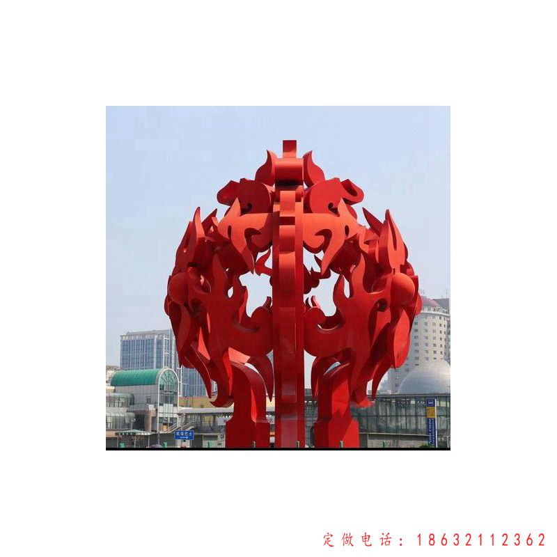 不锈钢广场标志景观雕塑 （1）