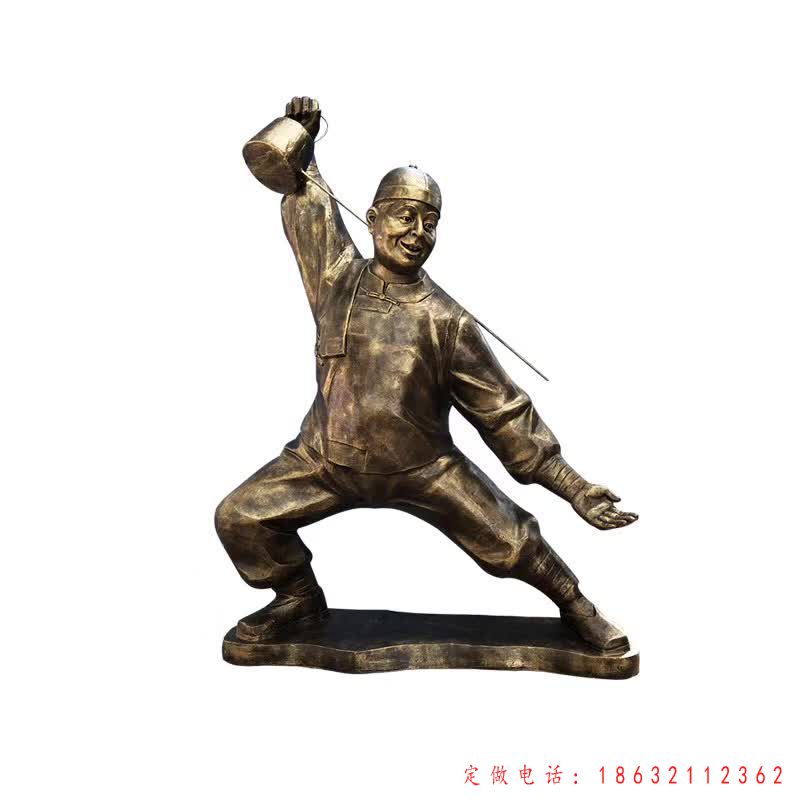 古代茶艺人物标志铜雕（1）