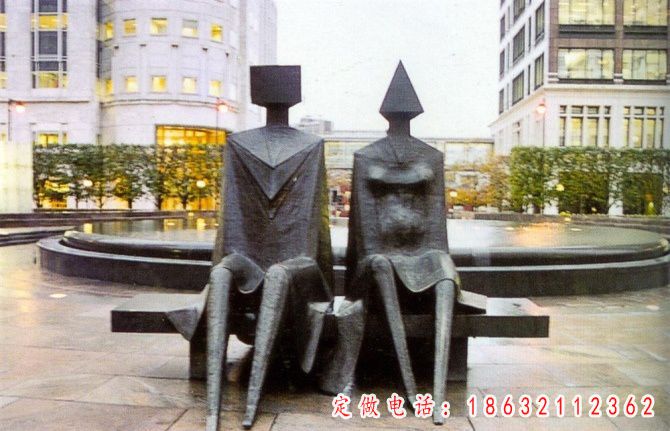 抽象人物铜雕，广场景观铜雕_看图王