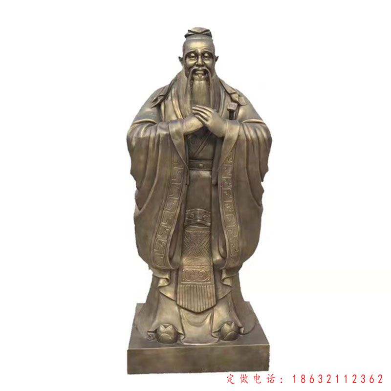 孔子全身像人物景观铜雕（1）