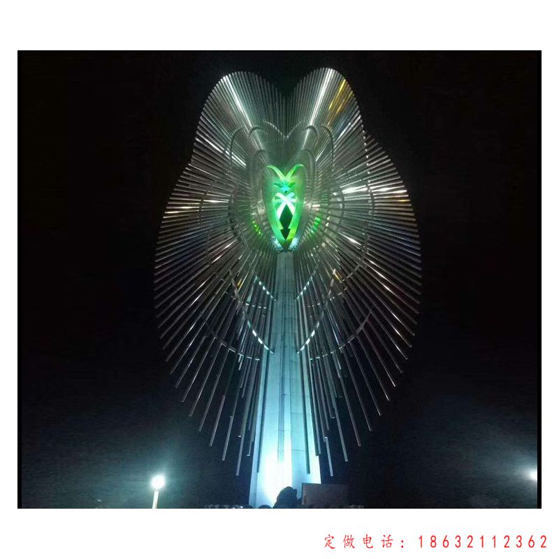 不锈钢广场绿色风动雕塑 （1）
