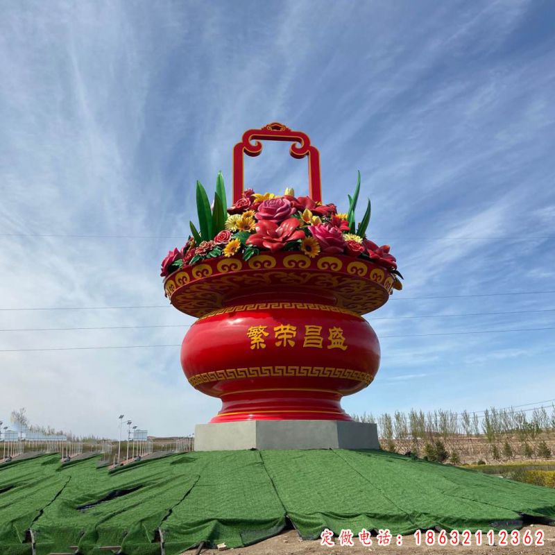 不锈钢鲜花雕塑 (39)