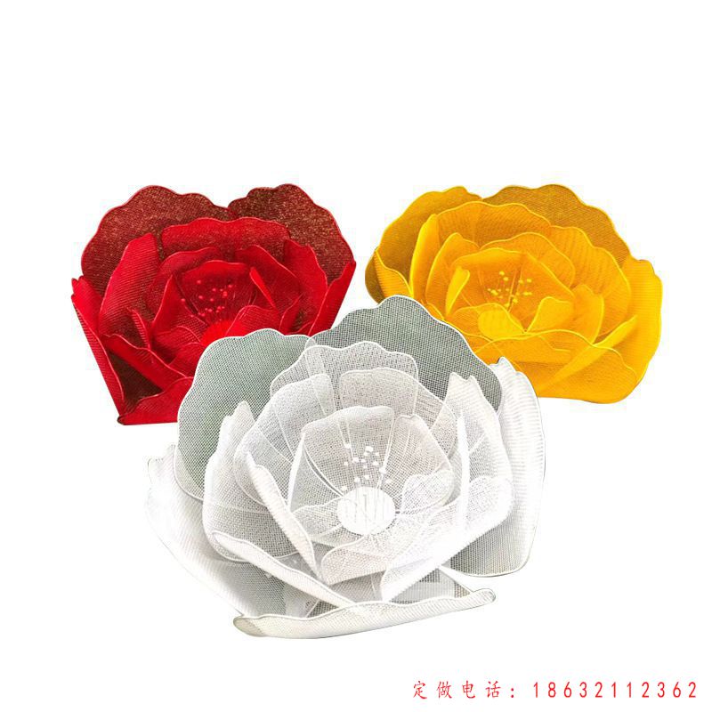 不锈钢鲜花雕塑 (23)