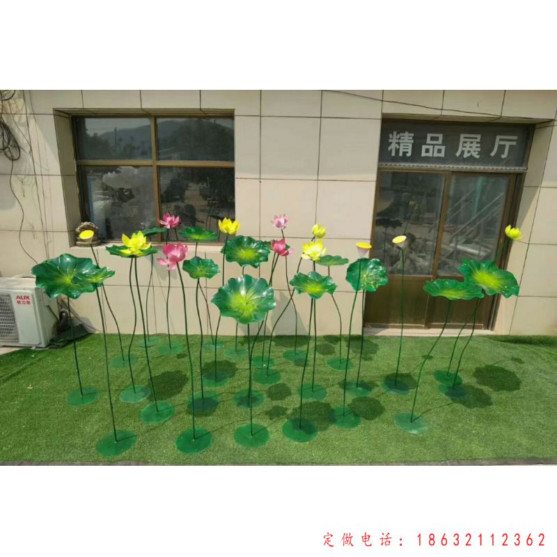 不锈钢荷叶植物校园雕塑（1）