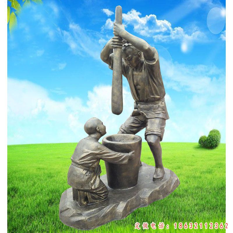 打糍粑人物庭院景观铜雕（1）