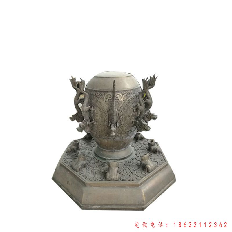 校园地动仪标志景观铜雕 （1）
