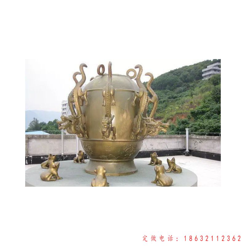 地动仪户外标志铜雕（1）