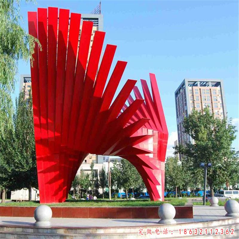 不锈钢广场线条景观雕塑 （1）