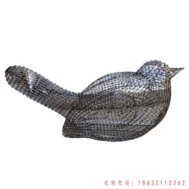 不锈钢小鸟动物雕塑 (6)