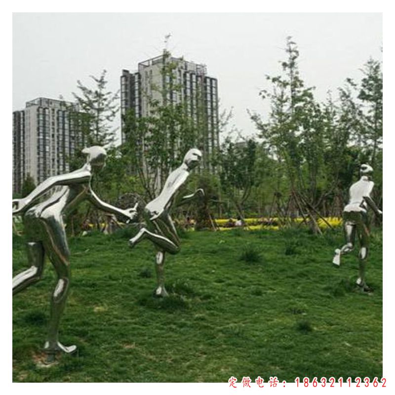 不锈钢运动跑步景观雕塑（1）