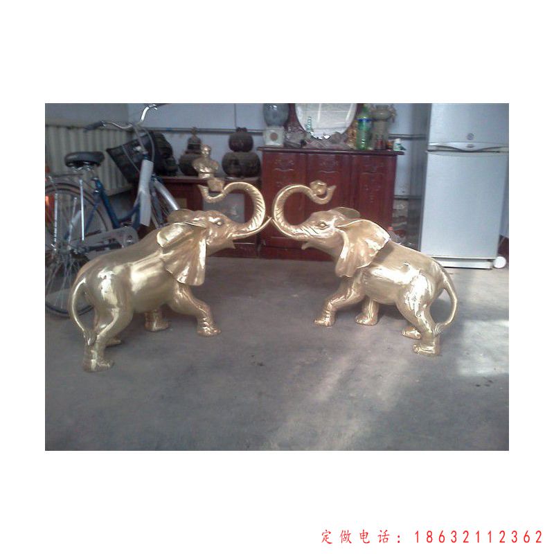 大象动物公园铜雕 （1）
