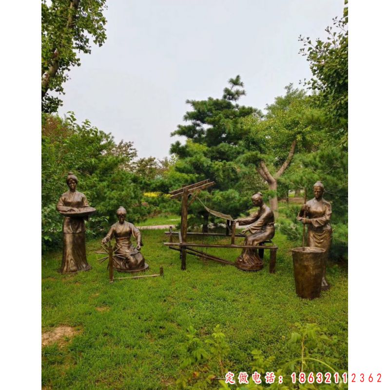 城市纺织标志铜雕 （1）
