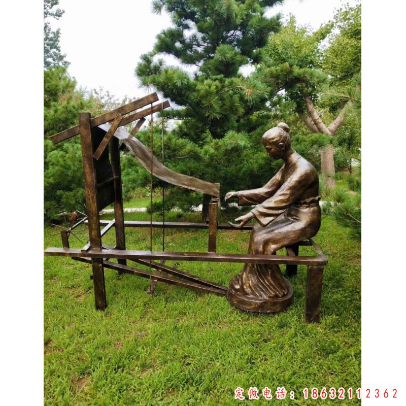 广场纺织标志铜雕 （1）