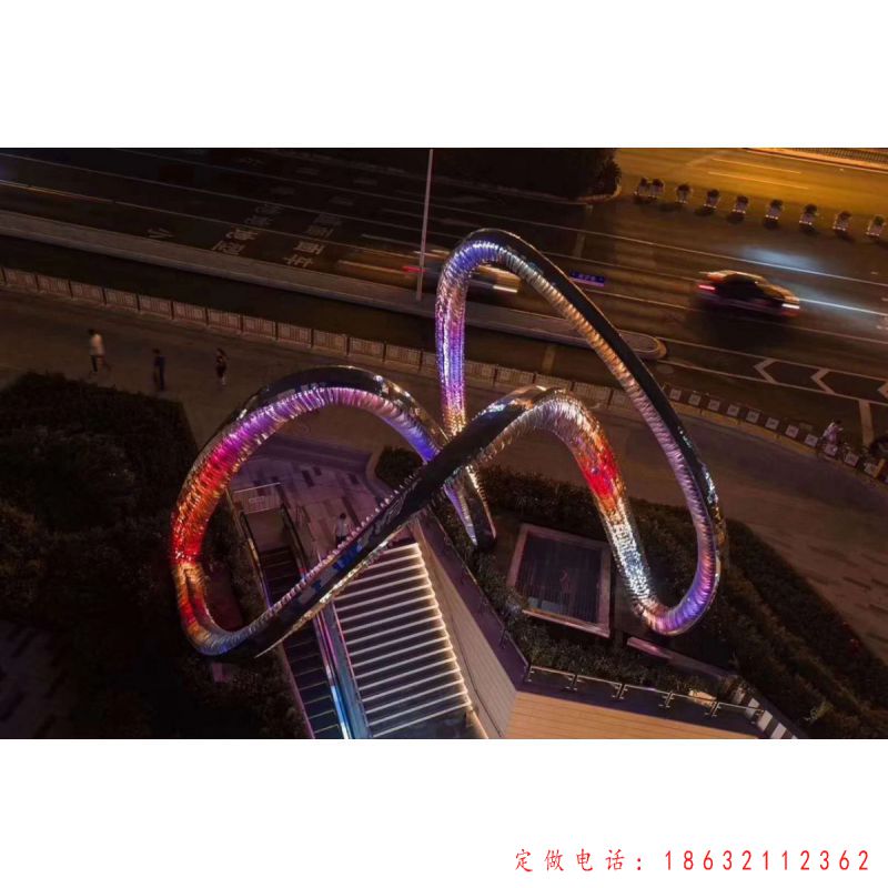 不锈钢异形圆环抽象雕塑（1）