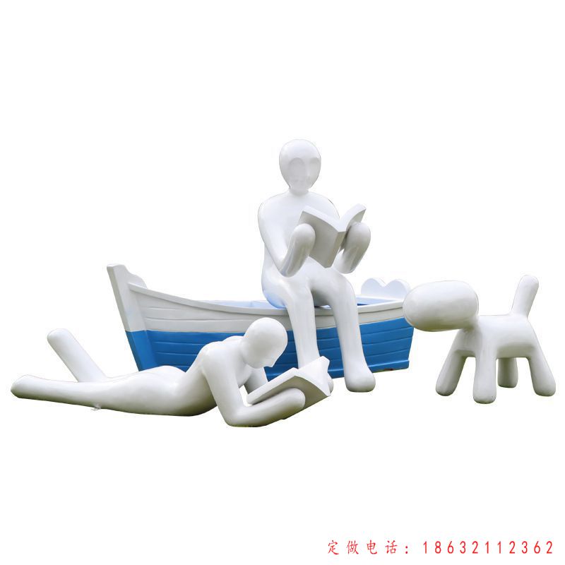 不锈钢一家人景区雕塑（1）