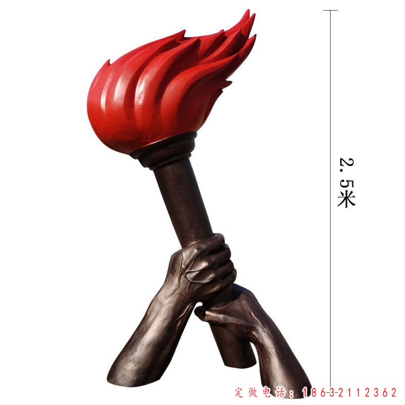 火炬铜雕 (1)