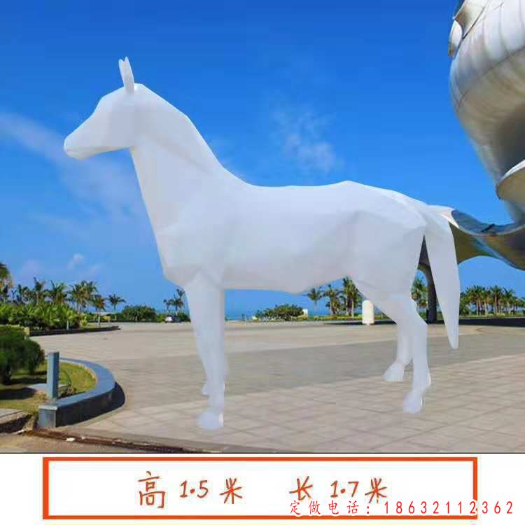 不锈钢马动物雕塑 (39)