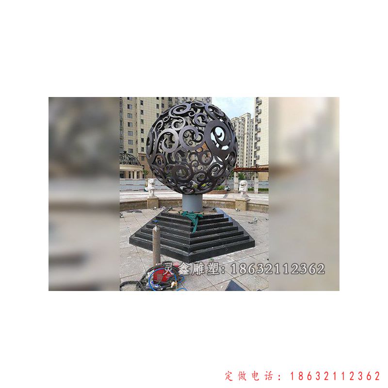 地球仪小区景观铜雕