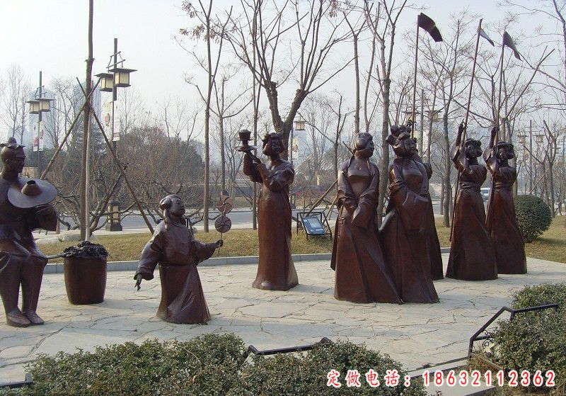 公园人物雕塑景观人物铜雕
