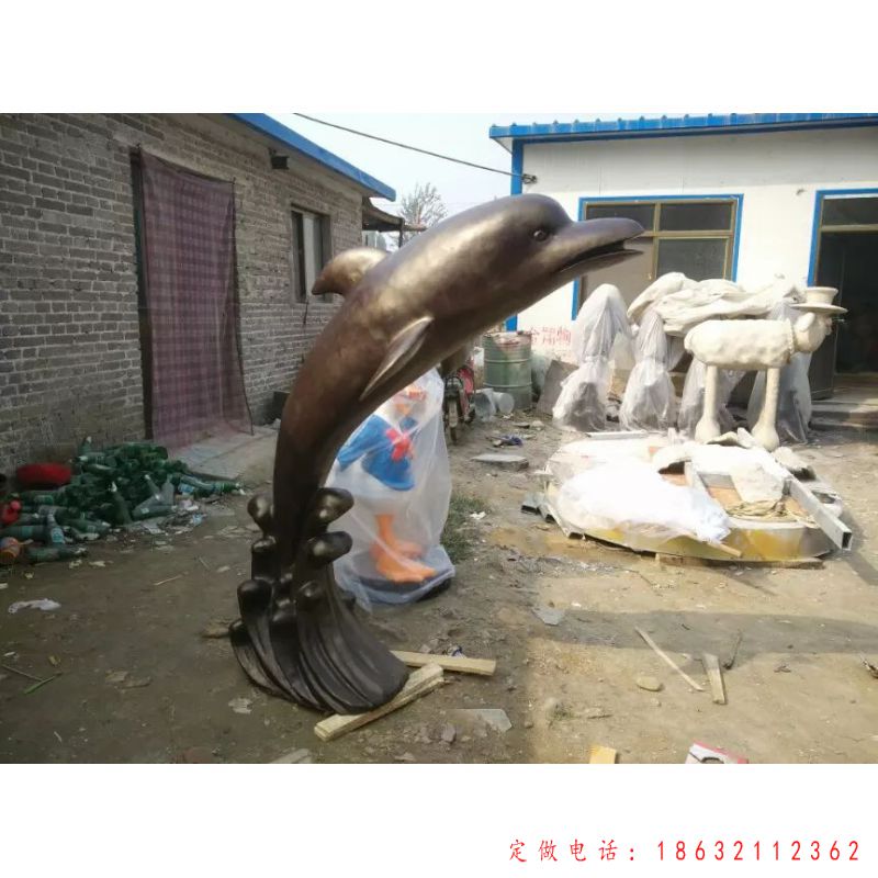 街头海豚动物雕塑（1）